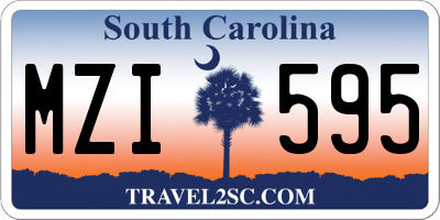 SC license plate MZI595