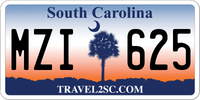 SC license plate MZI625