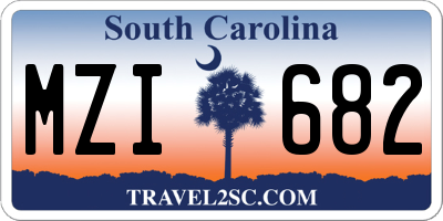 SC license plate MZI682