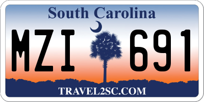 SC license plate MZI691