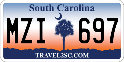 SC license plate MZI697