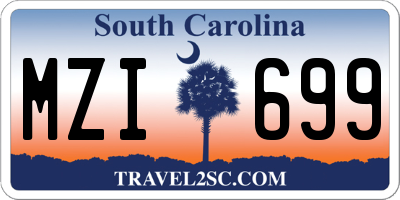 SC license plate MZI699