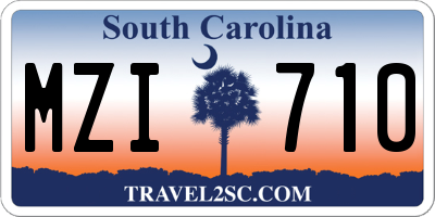 SC license plate MZI710