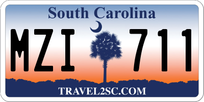 SC license plate MZI711