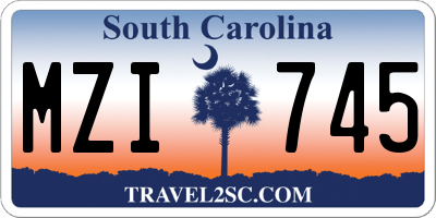 SC license plate MZI745