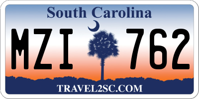 SC license plate MZI762