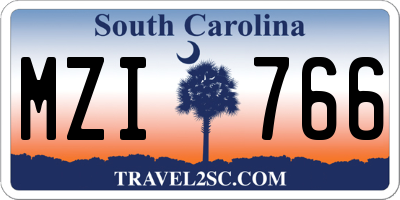 SC license plate MZI766
