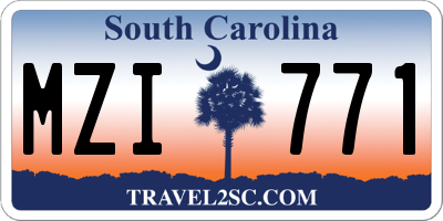 SC license plate MZI771