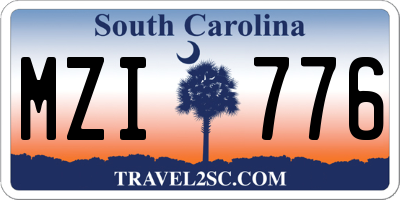 SC license plate MZI776