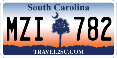 SC license plate MZI782