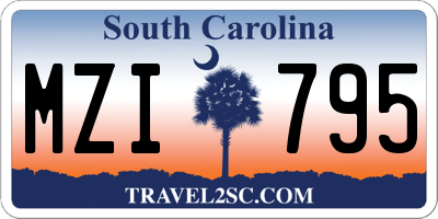 SC license plate MZI795