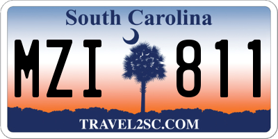 SC license plate MZI811