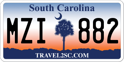 SC license plate MZI882