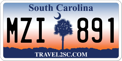 SC license plate MZI891
