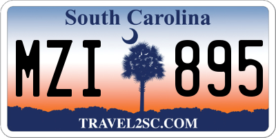 SC license plate MZI895