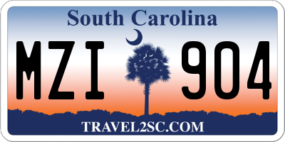 SC license plate MZI904