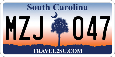SC license plate MZJ047