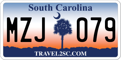 SC license plate MZJ079