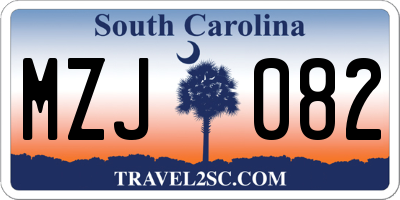SC license plate MZJ082