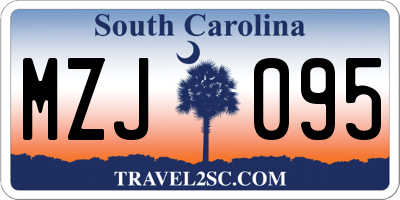 SC license plate MZJ095