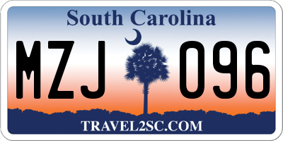 SC license plate MZJ096