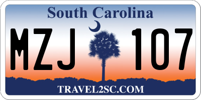 SC license plate MZJ107