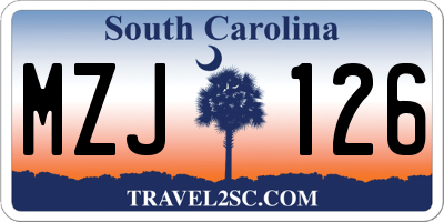 SC license plate MZJ126