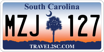 SC license plate MZJ127