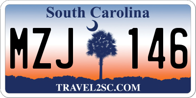 SC license plate MZJ146
