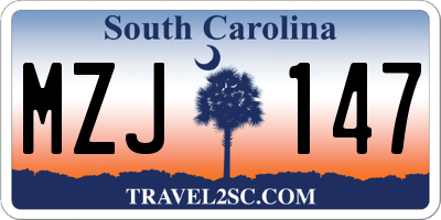 SC license plate MZJ147