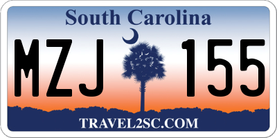SC license plate MZJ155