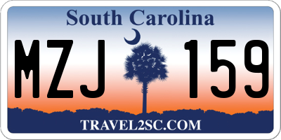 SC license plate MZJ159