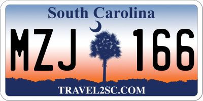 SC license plate MZJ166