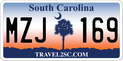 SC license plate MZJ169