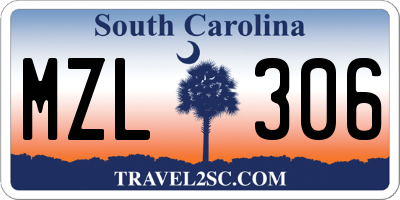 SC license plate MZL306