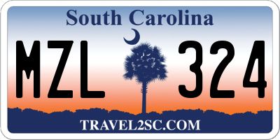 SC license plate MZL324