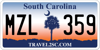 SC license plate MZL359