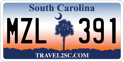 SC license plate MZL391