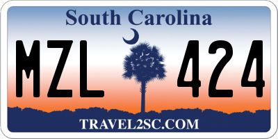 SC license plate MZL424
