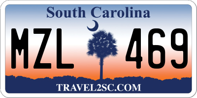 SC license plate MZL469