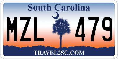 SC license plate MZL479