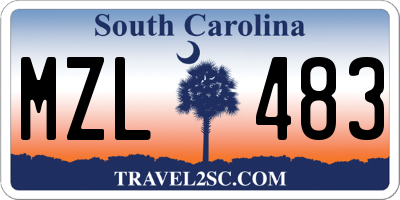 SC license plate MZL483