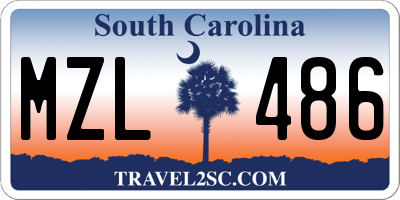 SC license plate MZL486