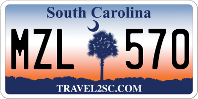 SC license plate MZL570
