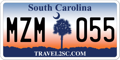 SC license plate MZM055
