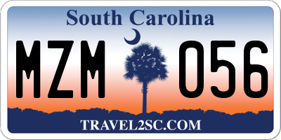 SC license plate MZM056