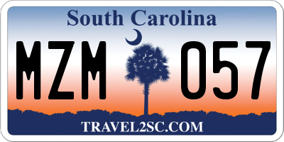 SC license plate MZM057