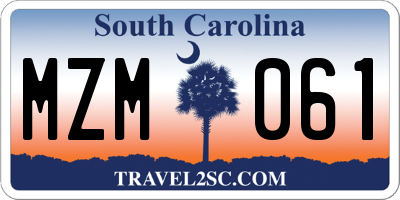 SC license plate MZM061