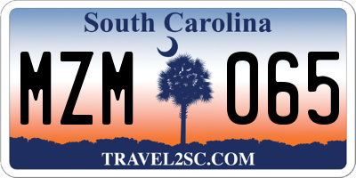 SC license plate MZM065