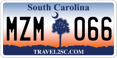 SC license plate MZM066